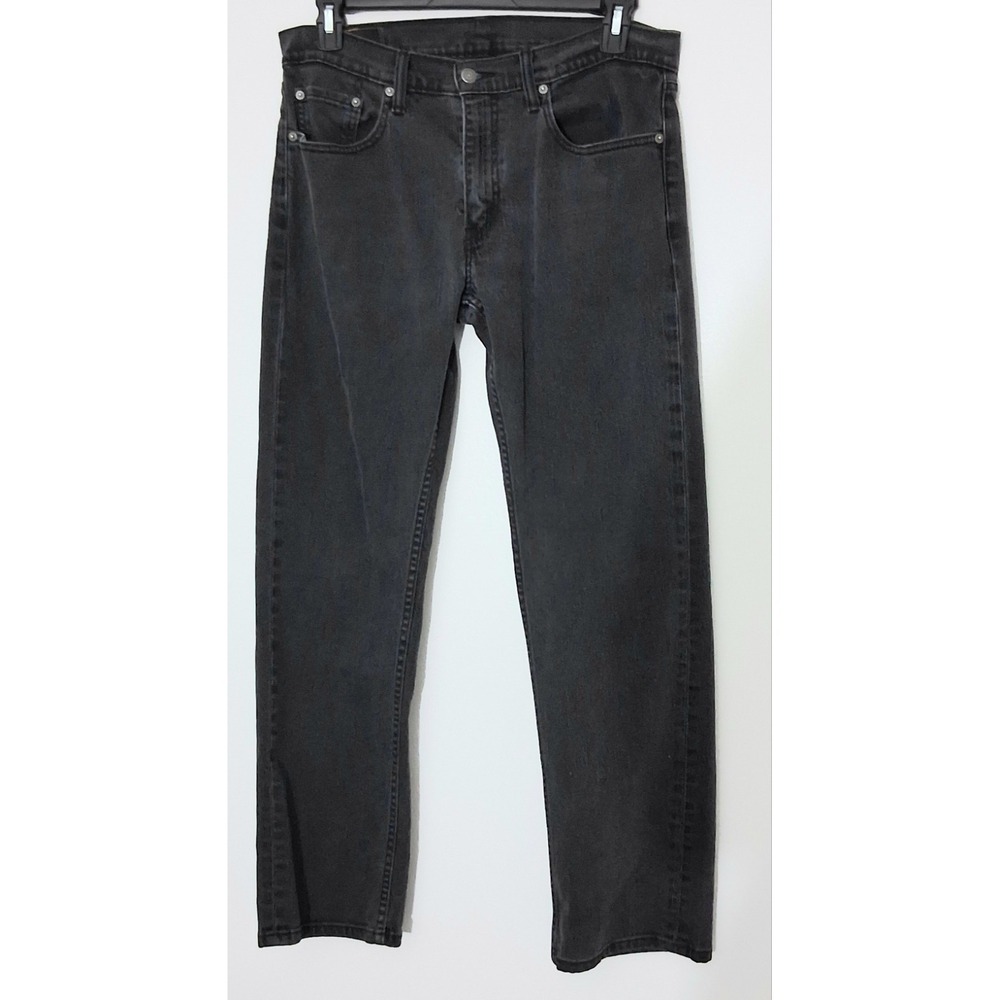 Levis 559 Jeans Mens 34x32 Black Relaxed Straight Mid Rise Dark Wash Pockets